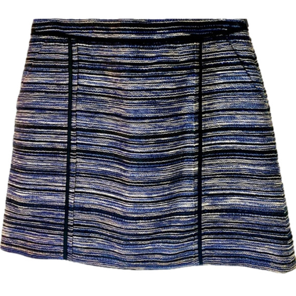 Jason Wu Women’s Printed Mini Skirt with Silk Lining Blue Black & White Size 6 - Picture 1 of 12